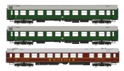 Rivarossi 4236 3-unit set, period III, contains 2nd class-coaches + restaurant coach, period III Rivarossi 4236 3-unit set, period III, contains 2nd class-coaches + restaurant coach, period III
