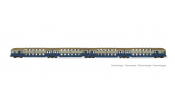 Rivarossi 4371 DR, 4-unit double decker coach without control cabin, blue/light grey livery, ep. IV