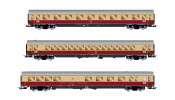 Rivarossi 4373 DB, 3-unit pack TEE Bavaria (Apmz, Avmz + ARDm), red/beige livery, ep. IV