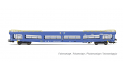 Rivarossi 4383 ZXBENET, DDm 916 car transporter, wih protective lateral grills, blue livery, ep. VI