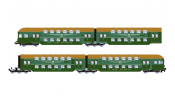 Rivarossi 4424 DR, 4-unit double decker coach with control cabin, livery with patches, IV