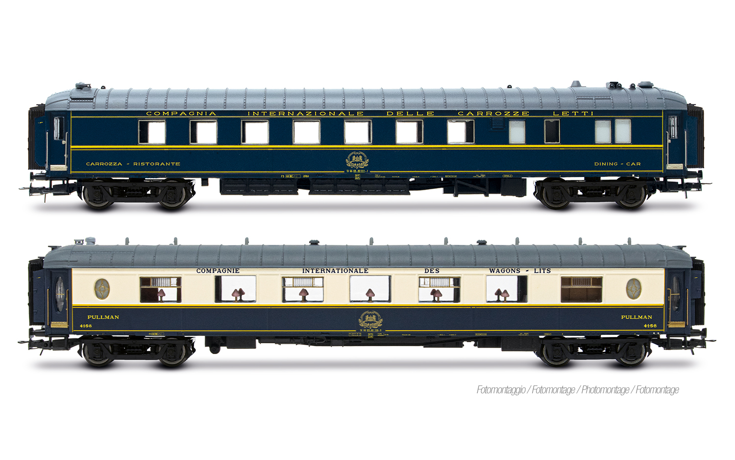 Rossi R33 Rivarossi 4428 CIWL, 2-unit pack R30/R33 Milano-Napoli, WR Pistoiesi ...