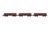 Rivarossi 6307 3-unit set self-discharging wagons without top box, DR, period IV a, livery brown Rivarossi 6307 3-unit set self-discharging wagons without top box, DR, period IV a, livery brown