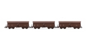 Rivarossi 6308 3-unit set self-discharging wagons with top box, DR, period IV b, livery brown, leased by BKK Geiseltal Rivarossi 6308 3-unit set self-discharging wagons with top box, DR, period IV b, livery brown, leased by BKK Geiseltal