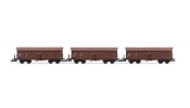 Rivarossi 6309 3-unit set self-discharging wagons with top box, DR, period IV a, livery brown Rivarossi 6309 3-unit set self-discharging wagons with top box, DR, period IV a, livery brown