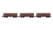 Rivarossi 6326 3-unit set self discharging wagons type Fad, DR, in brown livery with black bogies Rivarossi 6326 3-unit set self discharging wagons type Fad, DR, in brown livery with black bogies