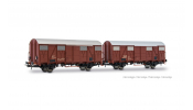 Rivarossi 6696 FS, 2-unit pack Ghs wagons with low aerators, brown livery, one with rear red lights, IV