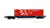 Rivarossi 6705  Mercitalia Intermodal, 4-axle container wagon Sgnss, blue, with 45  cont.   Codognotto  , VI 