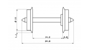 ROCO 40177 DC Radsatz 10mm