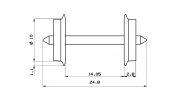 ROCO 40178 AC Radsatz 10mm