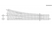 ROCO 4042443 Betonschwellen-Weiche rechts WR 15°