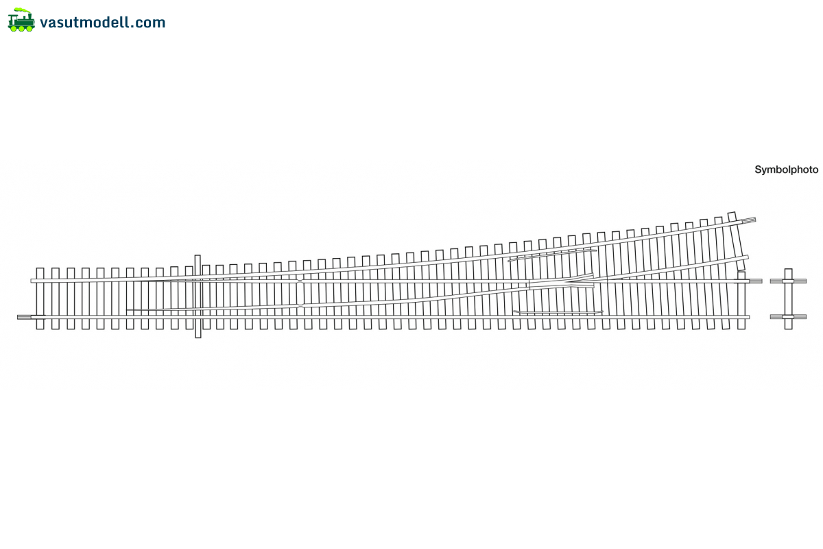 ROCO 4042490 Betonschwellen-Weiche links WL 10° ROCO 4042490 Betonschwellen-Weiche links WL 10°