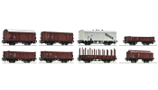 ROCO 44002 Teherkocsi készlet (8 részes), DB, III