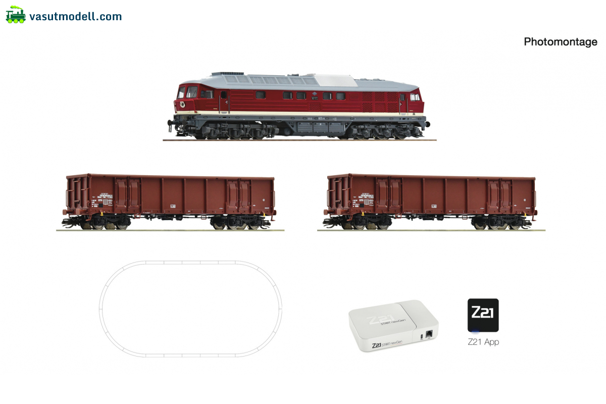ROCO 5190003 Digitális kezdőkészlet: BR132 Dízelmozdony+tehervonat (z21 newGen központ + applikáció) ROCO 5190003 Digitális kezdőkészlet: BR132 Dízelmozdony+tehervonat (z21 newGen központ + applikáció)