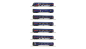 ROCO 5510004 Személykocsi (7 db), Nightjet, ÖBB, DCC
