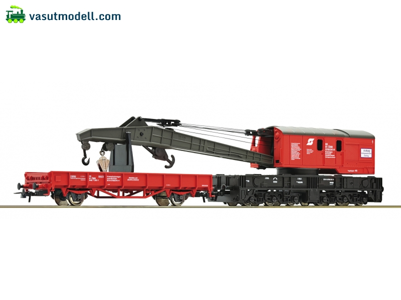 ROCO 56239 Daruskocsi gémtartó kocsival, piros, ÖBB, IV-V ROCO 56239 Daruskocsi gémtartó kocsival, piros, ÖBB, IV-V