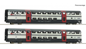 ROCO 6200216 2er Set 2. Kl. Doppelstockwagen IC2000 #1