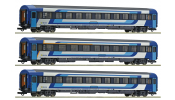 ROCO 6200228 Személykocsi (3 db), Eurofima, MÁV, VI