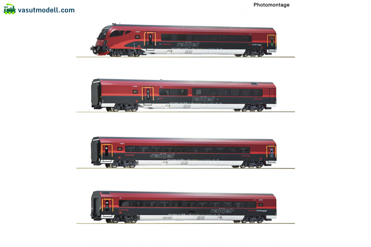 ROCO 6220309 4er Set Railjet 1 ÖBB ROCO 6220309 4er Set Railjet 1 ÖBB