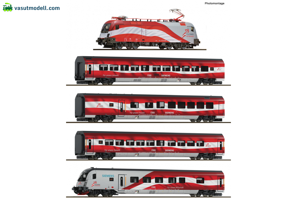 ROCO 6280096 5er Set Railjet 175 Jahre ÖBB DC ROCO 6280096 5er Set Railjet 175 Jahre ÖBB DC