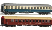 ROCO 64147 Személykocsi készlet (2 részes), Y/B70, Saßnitz-Express #3, DR, IV ROCO 64147 Személykocsi készlet (2 részes), Y/B70, Saßnitz-Express #3, DR, IV