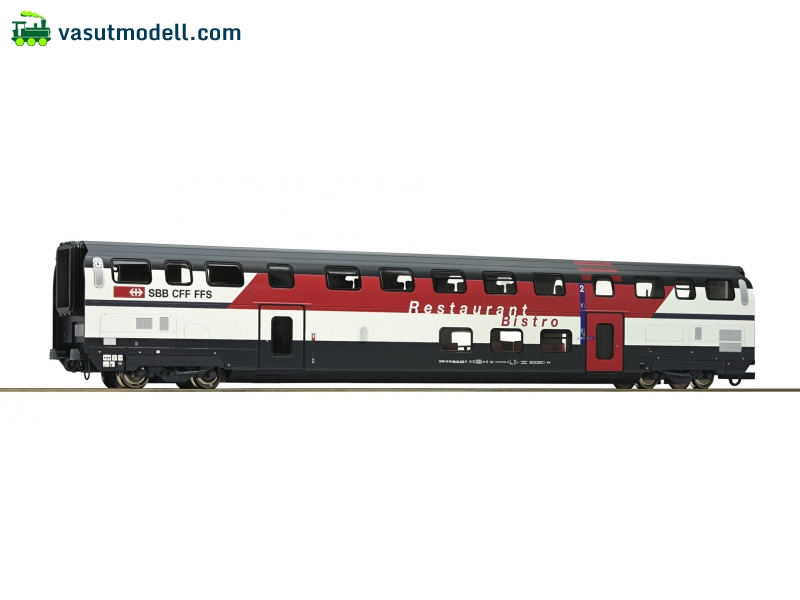 ROCO 64854 Emeletes étkező és büfékocsi, IC-2000, SBB, VI ROCO 64854 Emeletes étkező és büfékocsi, IC-2000, SBB, VI