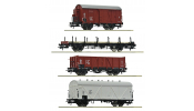 ROCO 6600101 4er Set Güterzug PKP