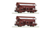 ROCO 6600124 2-tlg. Set: Schwenkdachwagen, DB