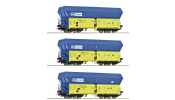 ROCO 6600136 3-tlg. Set: Selbstentladewagen, PKP