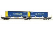 ROCO 6600137 Doppeltaschen-Gelenkwagen T3000e, Hupac