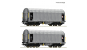 ROCO 6600144 2er Set Schiebeplanenwag. CD