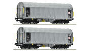 ROCO 6600144 2er Set Schiebeplanenwag. CD