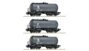 ROCO 6600162 3-tlg. Set: Kesselwagen, VTG/DB