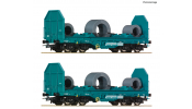 ROCO 6600181 2er Set Coil-Transportwagen FS