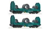 ROCO 6600181 2er Set Coil-Transportwagen FS ROCO 6600181 2er Set Coil-Transportwagen FS