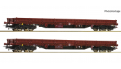 ROCO 6600186 2-tlg. Set: Rungenwagen, ZSSK Cargo