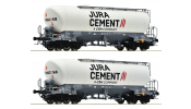 ROCO 6600191 2-tlg. Set: Silowagen, Jura Cement/Wascosa
