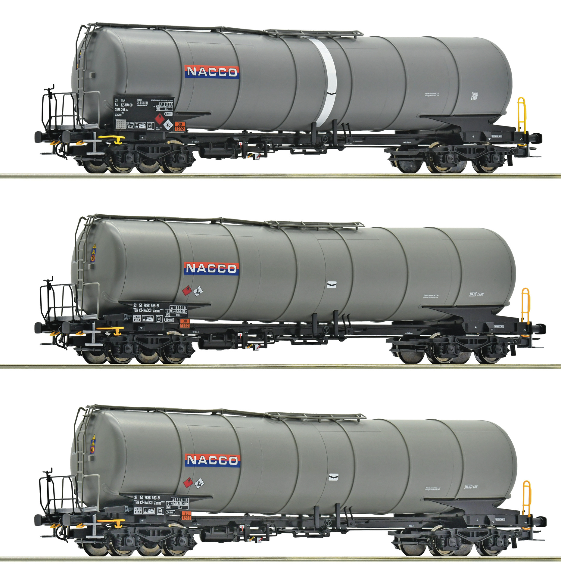 ROCO 6600197 3er Set Kesselwagen Nacco - vasutmodell.com