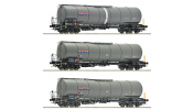ROCO 6600197 3er Set Kesselwagen Nacco