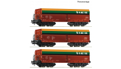 ROCO 6600218 3er Set Selbstentladewagen POL-MIEDZ-TRANS
