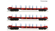 ROCO 6600219 3er Set Rungenwagen Rs ÖBB