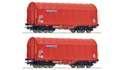 ROCO 6600226 2er Set Schiebeplanenwagen Nacco