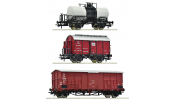 ROCO 6600229 3er Set Güterzug FS