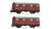 ROCO 6600248 2er Set gedeckte Güterwagen Post