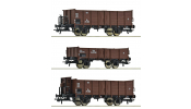 ROCO 6600250 3er Set offene Güterwagen ÖBB