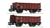 ROCO 6600253 2er Set offene Güterwagen Omm 12  DR