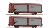 ROCO 6600257 2er Set Schiebewand-/dachwagen SJ