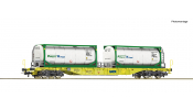 ROCO 6600279 Containertragwagen GATX+Pellegrini Tankcontainer