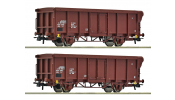 ROCO 6600280 2er Set ex. Rolldachwagen DR