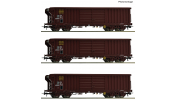 ROCO 6600285 3er Set Rolldachwagen SNCF